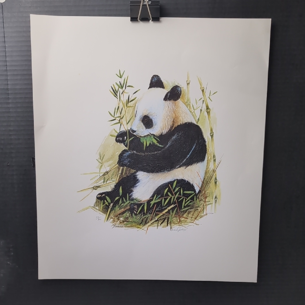 Limited Edition Print " Panda" by Candian Artist Frank Jordon Numbered 177/300